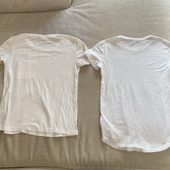 James Perse Sheet Slub Crew Neck Tee Short Sleeve T-Shirt White Size 0/XS - Picture 7 of 7